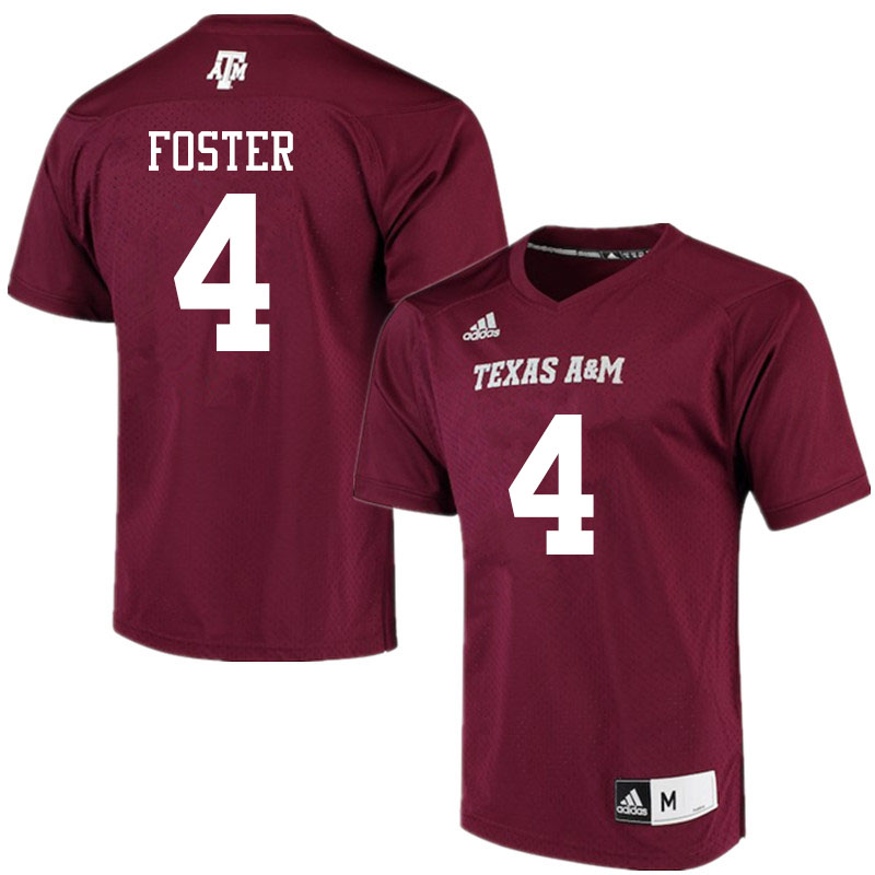 Men #4 James Foster Texas A&M Aggies College Football Jerseys Sale-Maroon Alumni Player